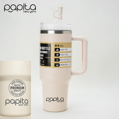 papita 1200 ml Steel Shaker(Pack of 1, Beige)