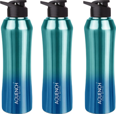 AQUENCH 1000 ml Steel Sipper(Pack of 3, Multicolor)