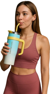 Modabay 1200 ml Steel Sipper(Pack of 1, Light Blue, White)
