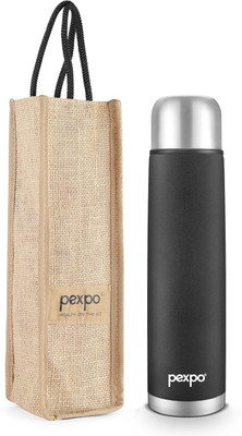 pexpo 500 ml Steel Flask(Pack of 1, Black)
