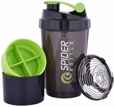 Da Novira 500 ml Plastic Shaker(Pack of 1, Green)