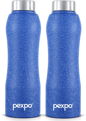 pexpo 1000 ml Steel Bottle(Pack of 2, Blue)