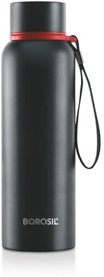 BOROSIL 850 ml Steel Bottle(Pack of 1, Black)