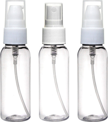 ceeyu 50 ml PET, Plastic Spray Bottle(Pack of 3, Clear, White)