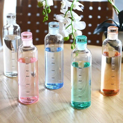 CANBITZ Transparent Borosilicate Water Bottle | Glass Bottle for Fridge 400 ml Bottle(Pack of 1, Multicolor, Glass)