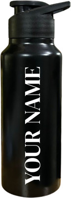 Impression on heart 500 ml Stainless Steel Bottle(Pack of 1, Black)