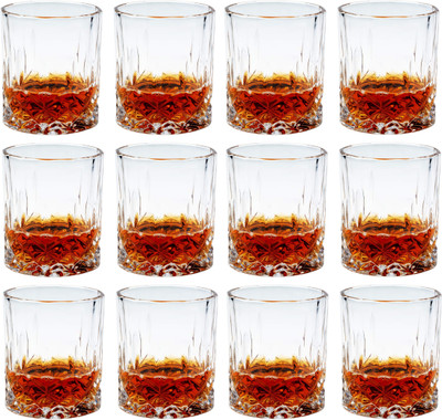 AFAST (Pack of 12) E_FNGlass-P12 Glass Set Whisky Glass(200 ml, Glass, Clear)