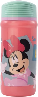 Gluman Twisty Water Bottle for Kids with Flip-Top Closure - Disney Minnie 390 ml Bottle(Pack of 1, Multicolor, Plastic)