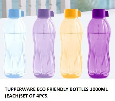 TUPPERWARE 1000 ml Plastic Bottle(Pack of 4, Multicolor)