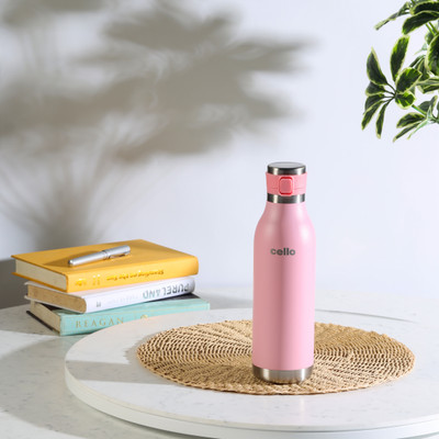 cello 900 ml Steel Flask(Pack of 1, Pink)
