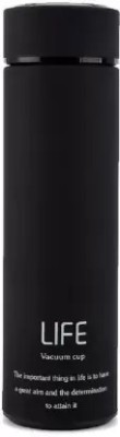 SHUANG YOU Double Wall Vacuum Insulated Stainless Steel Flask Thermos Travel Water Bottle 450 ml Flask(Pack of 1, Black, Steel)