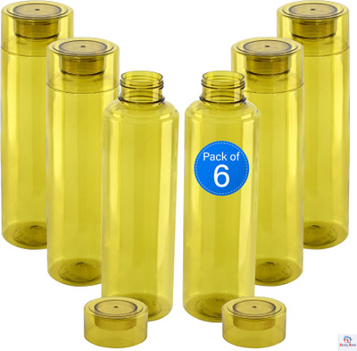 Heart Home 1000 ml Plastic Bottle(Pack of 6, Green)