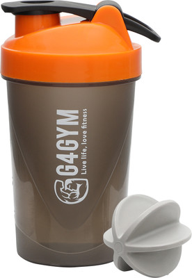 G4GYM 500 ml Plastic Shaker(Pack of 1, Orange)