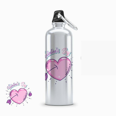 Vmakecustom 600 ml Aluminium Sipper(Pack of 1, White)