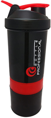 TRUE INDIAN 500 ml Plastic Shaker(Pack of 1, Red, Black)