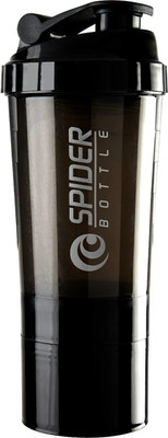 COOL INDIANS 500 ml Plastic Shaker(Pack of 1, Black)