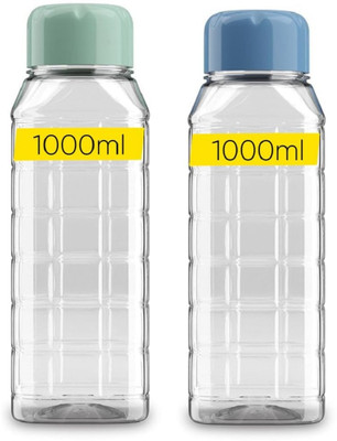 PuthaK 1000 ml Plastic Bottle(Pack of 2, Multicolor)