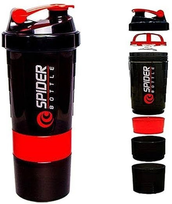 SPIDERR 500 ml Plastic Shaker(Pack of 1, Red, Blue, Green)