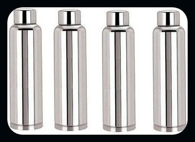 Trendblend 1000 ml Steel Bottle(Pack of 4, Silver)