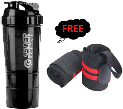 Fitnesstricks 500 ml Plastic Shaker(Pack of 2, Multicolor)