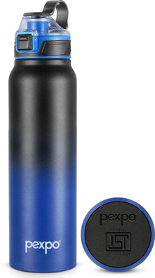 pexpo 940 ml Steel Flask(Pack of 1, Black, Blue)