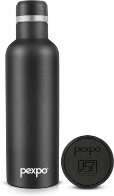 pexpo 500 ml Steel Flask(Pack of 1, Black)