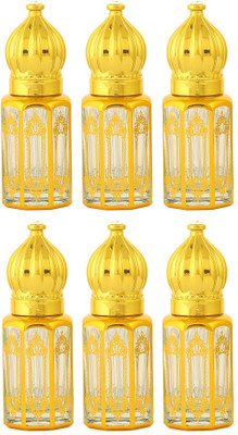 FARIBA 6 ml Glass Bottle(Pack of 6, Gold)