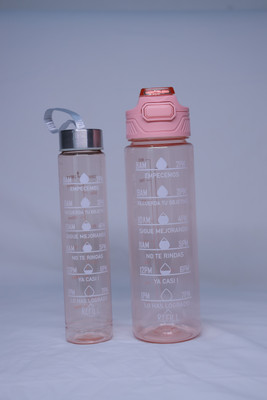 TRENDLER 900 ml Plastic Bottle(Pack of 2, Pink)