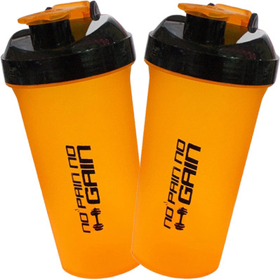 Piru 700 ml Plastic Shaker(Pack of 2, Orange)