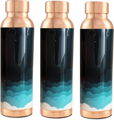 KUBER INDUSTRIES 950 ml Copper Bottle(Pack of 3, Copper)