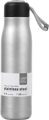 JMDTRADERS 500 ml Stainless Steel Bottle(Pack of 1, Silver)