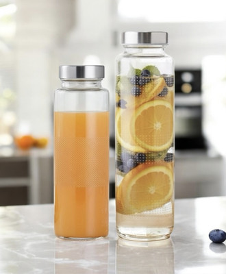 THE COZY STORE 750 ml Glass Bottle(Pack of 2, Clear)