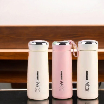 Savvy Inner Outer Insulated Vaccum Flask/Water Bottle 400ml 400 ml Flask(Pack of 3, Multicolor, Steel)