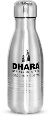 Dhara Stainless Steel 24 PLUS Double Wall Vacuum Insulated 24 Hours Hot and Cold Thermosteel Flask 250 ml Bottle(Pack of 1, Silver, Steel)