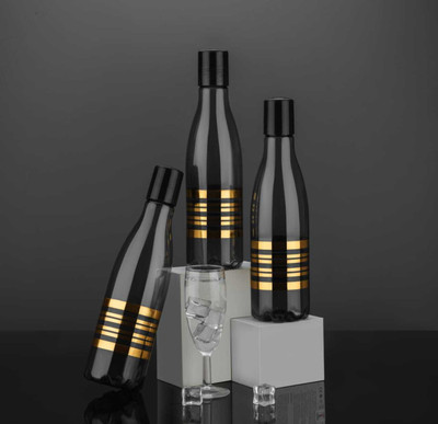 HASHFLOW 1000 ml Plastic Bottle(Pack of 3, Black)
