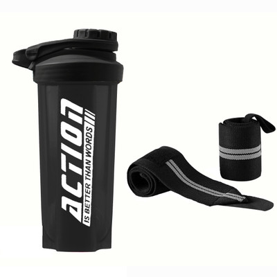 TRUE INDIAN 700 ml Tritan Shaker(Pack of 2, Black)