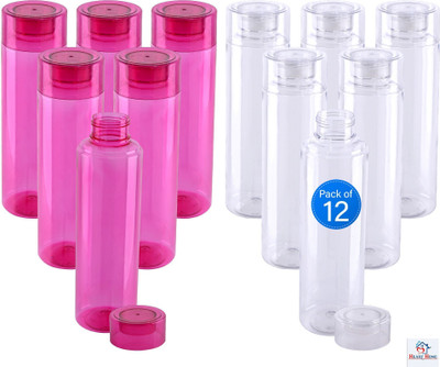 Heart Home 1000 ml Plastic Bottle(Pack of 12, White, Red)