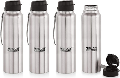 NIRLON 1000 ml Steel Bottle(Pack of 4, Silver)
