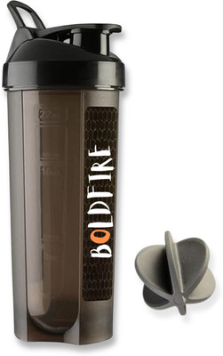 BoldFire 700 ml Plastic Shaker(Pack of 1, Black)