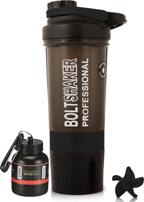 ZYRO 600 ml Plastic Shaker(Pack of 2, Black)