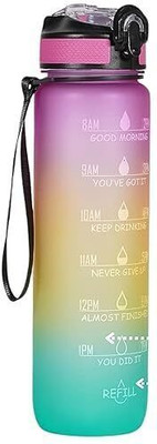 GRUHAM 1000 ml Plastic Flask(Pack of 1, Multicolor)