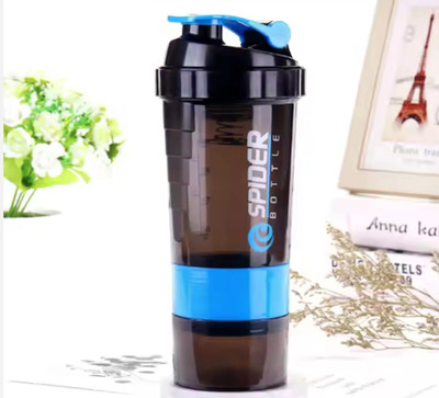 xwipe 500 ml Plastic Shaker(Pack of 1, Black, Blue)