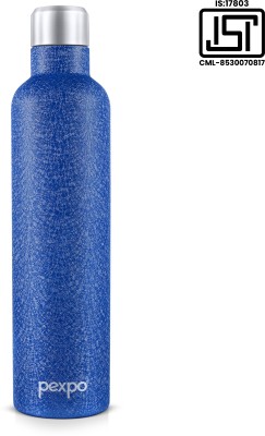 pexpo 24 Hrs Hot and Cold ISI Certified, Vacuum insulated Water Bottle Oreo-Steel Cap 1000 ml Flask(Pack of 1, Blue, Steel)