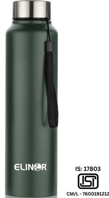 ELINOR NEW STEEL WATERBOTTLE IN GREEN COLOR WITH DORI CAP FOR ADULTS AND KIDS 1000 ml Steel Bottle(Pack of 1, Green)