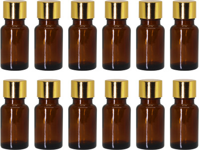 ceeyu 10 ml Glass Bottle(Pack of 12, Brown)