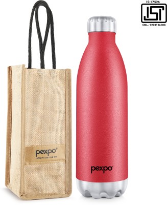 pexpo 1500ml 24 Hrs Hot and Cold Water Bottle with Jute-bag Vacuum Insulated Electro 1500 ml Flask(Pack of 1, Maroon, Steel)