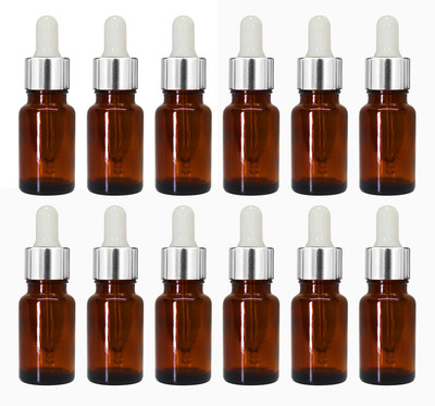 ceeyu 10 ml Glass Bottle(Pack of 12, Brown)