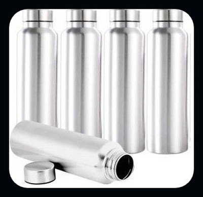 Trendblend 1000 ml Steel Bottle(Pack of 5, Silver)