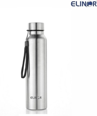 ELINOR AMAZING SINGLE WALL STAINLESS STEEL WATERBOTTLE FOR KIDS AND ADULTS 1000 ml Bottle(Pack of 1, Silver, Steel)