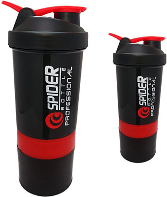 TRUE INDIAN 500 ml Plastic Shaker(Pack of 2, Red)